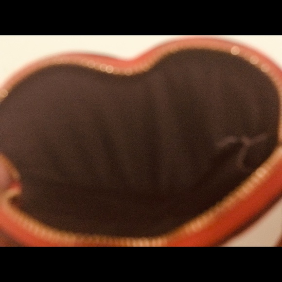 Coach Heart Shaped Tangerine colored Coin Purse - Picture 5 of 8